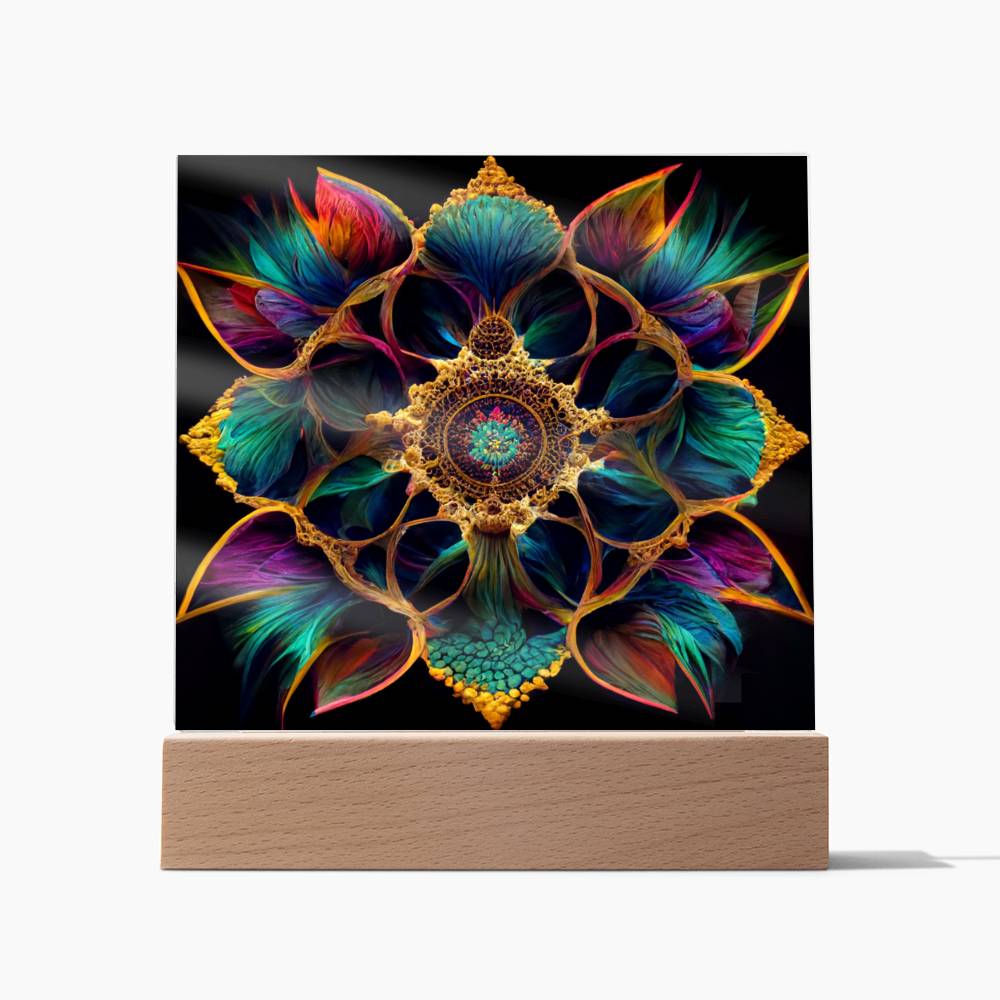 Abstract Flower Acrylic Plaque - Crystallized Collective