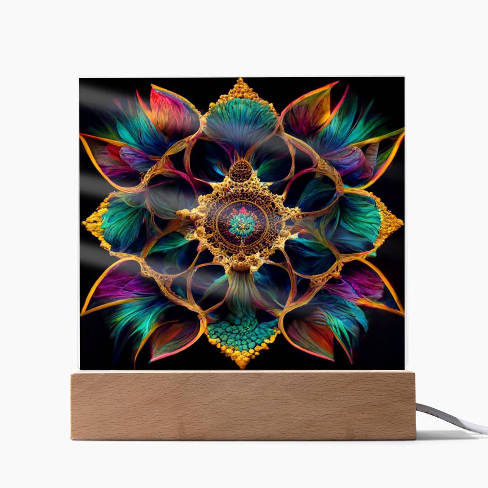 Abstract Flower Acrylic Plaque - Crystallized Collective