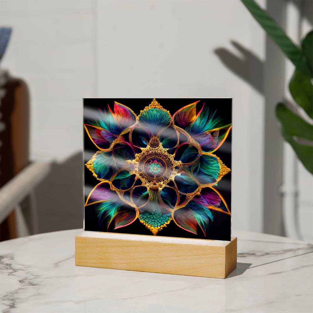 Abstract Flower Acrylic Plaque - Crystallized Collective