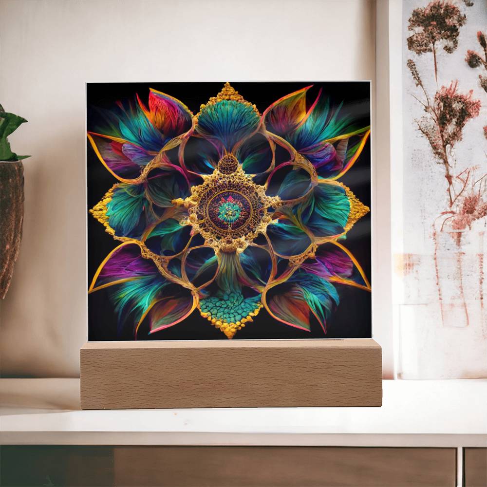 Abstract Flower Acrylic Plaque - Crystallized Collective