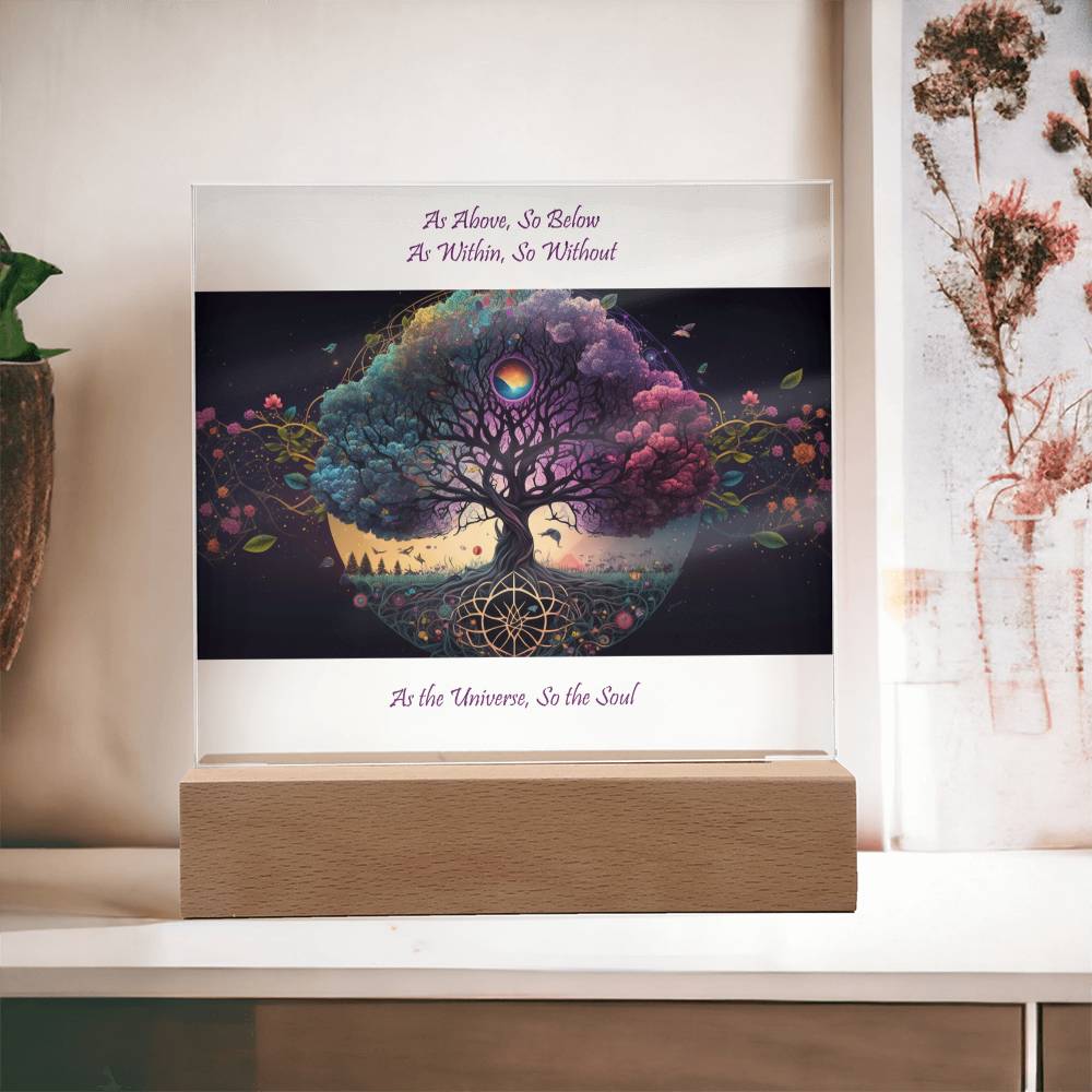 As Above So below Tree of Life Acrylic - Crystallized Collective