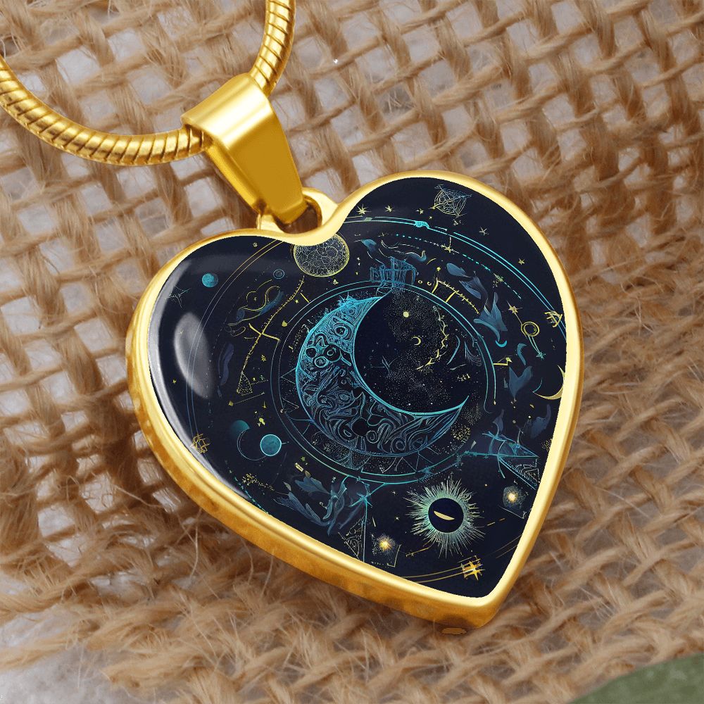 Celestial Heart Necklace - Crystallized Collective