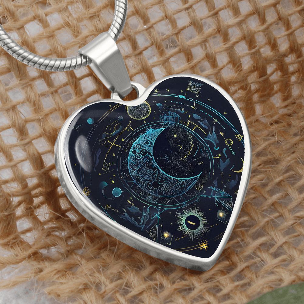 Celestial Heart Necklace - Crystallized Collective