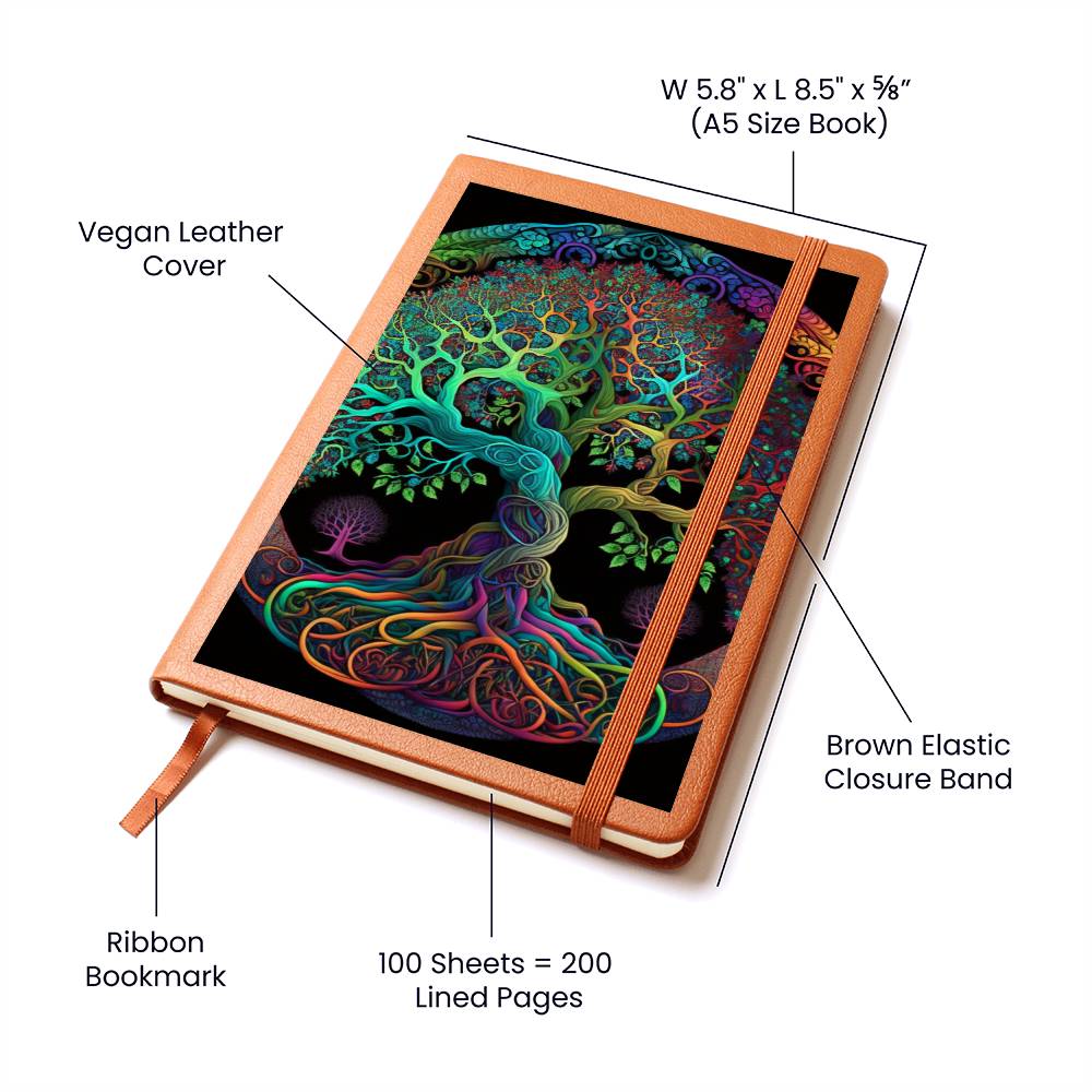 Colorful Psychedelic Tree of Life Graphic Journal - Crystallized Collective