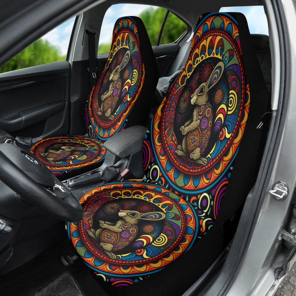 Psychedelic Trippy Hippie Heart Pet Car Seat Cover main image 0