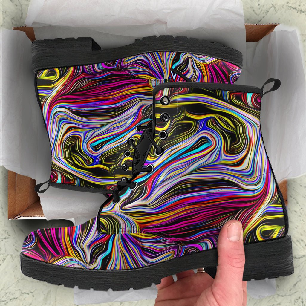 Psychedelic Elephant Women's Leather Boots main image 1