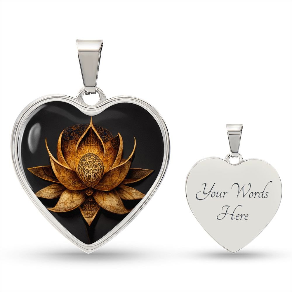Healing Lotus Heart Necklace - Crystallized Collective