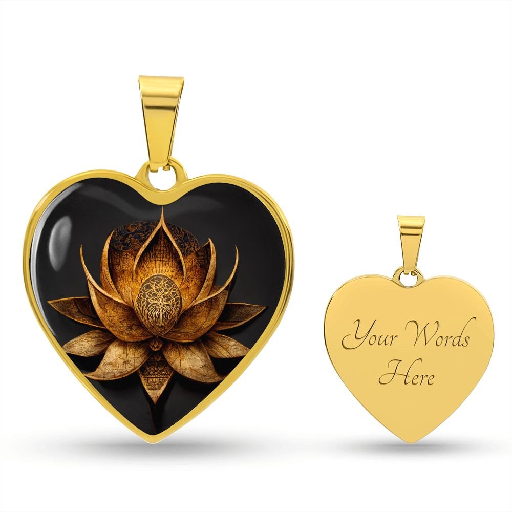 Healing Lotus Heart Necklace - Crystallized Collective