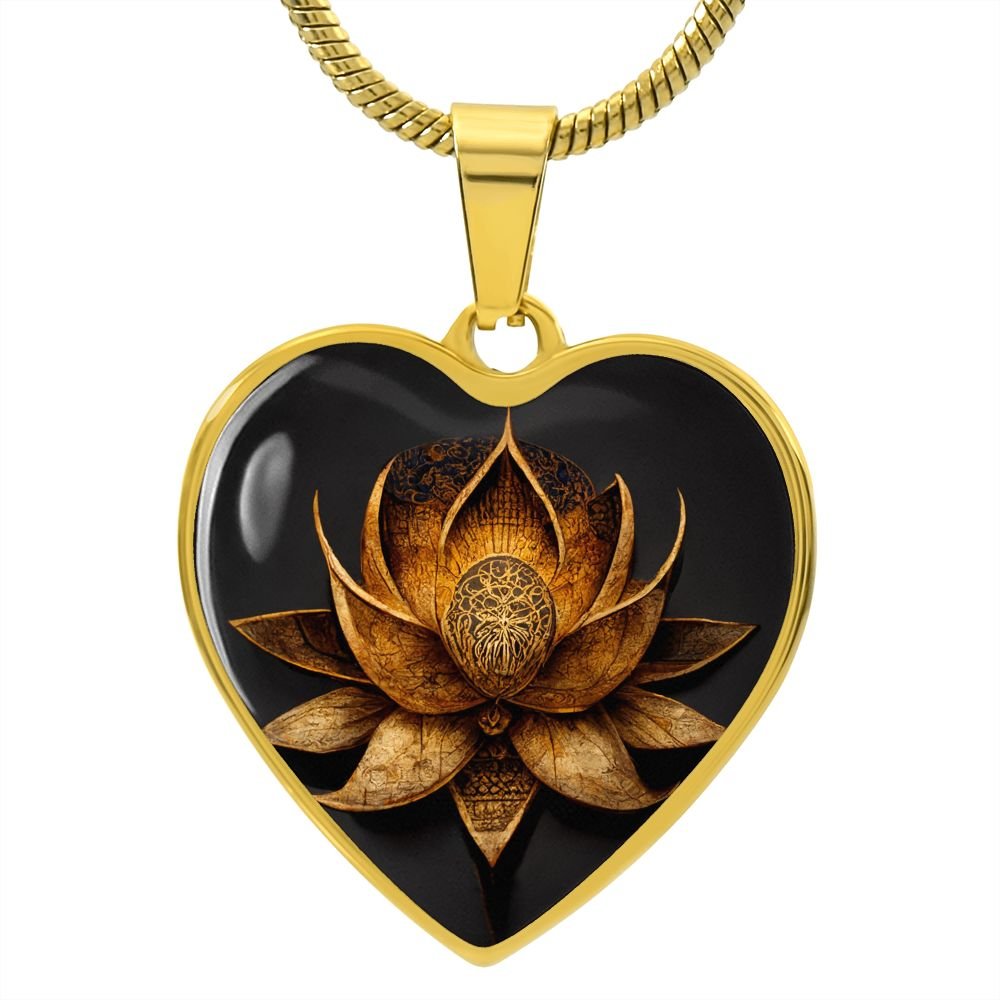 Healing Lotus Heart Necklace - Crystallized Collective