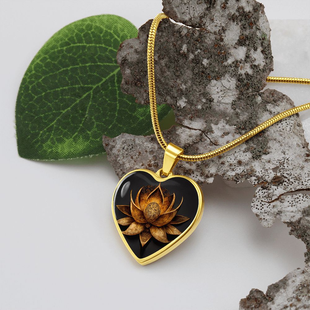 Healing Lotus Heart Necklace - Crystallized Collective