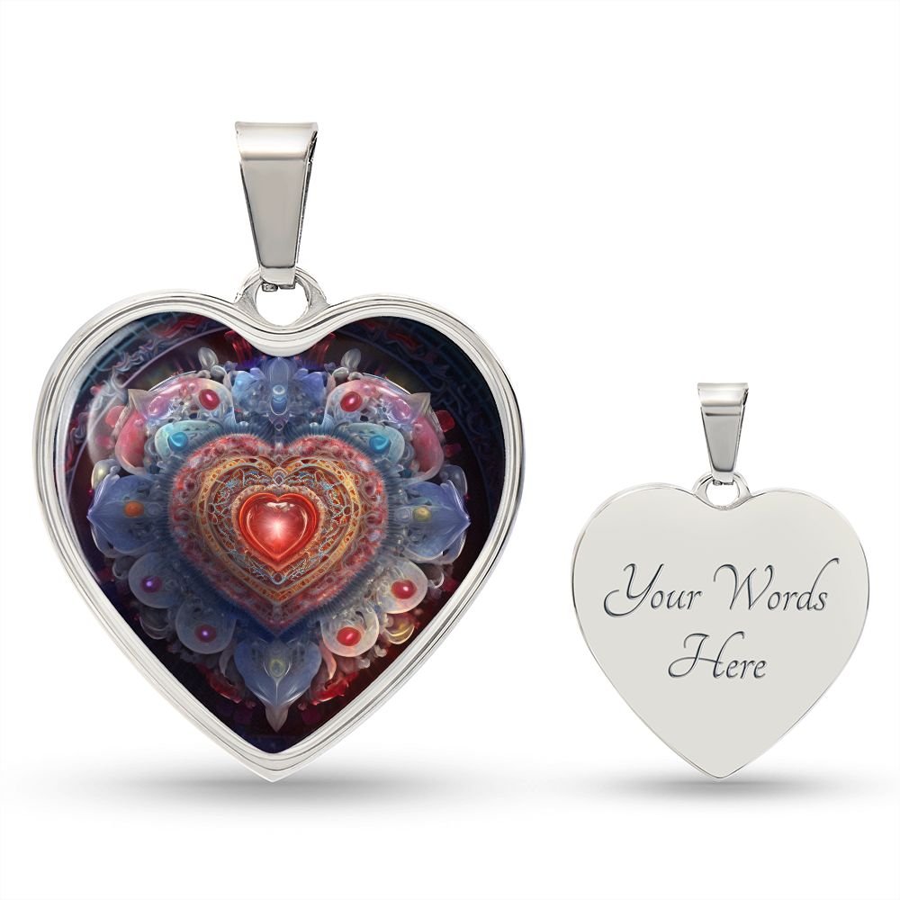 Heart Mandala Heart Necklace - Crystallized Collective
