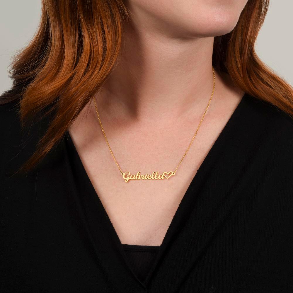 Heart Name Necklace - Crystallized Collective