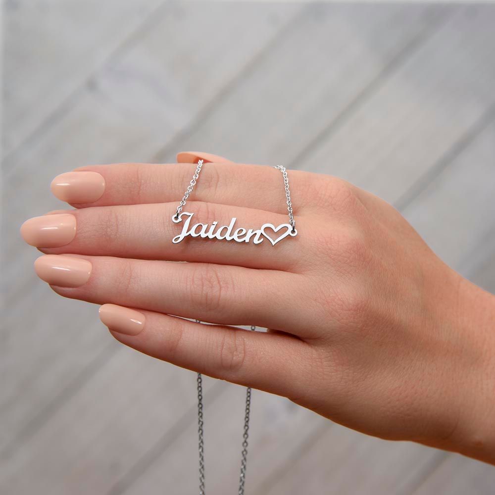 Heart Name Necklace - Crystallized Collective