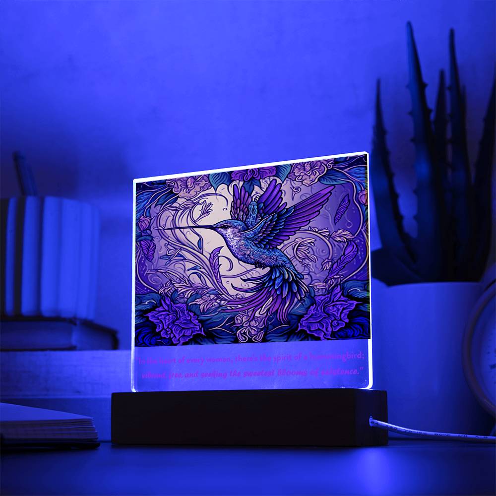 Hummingbird Acrylic Plaque - Crystallized Collective