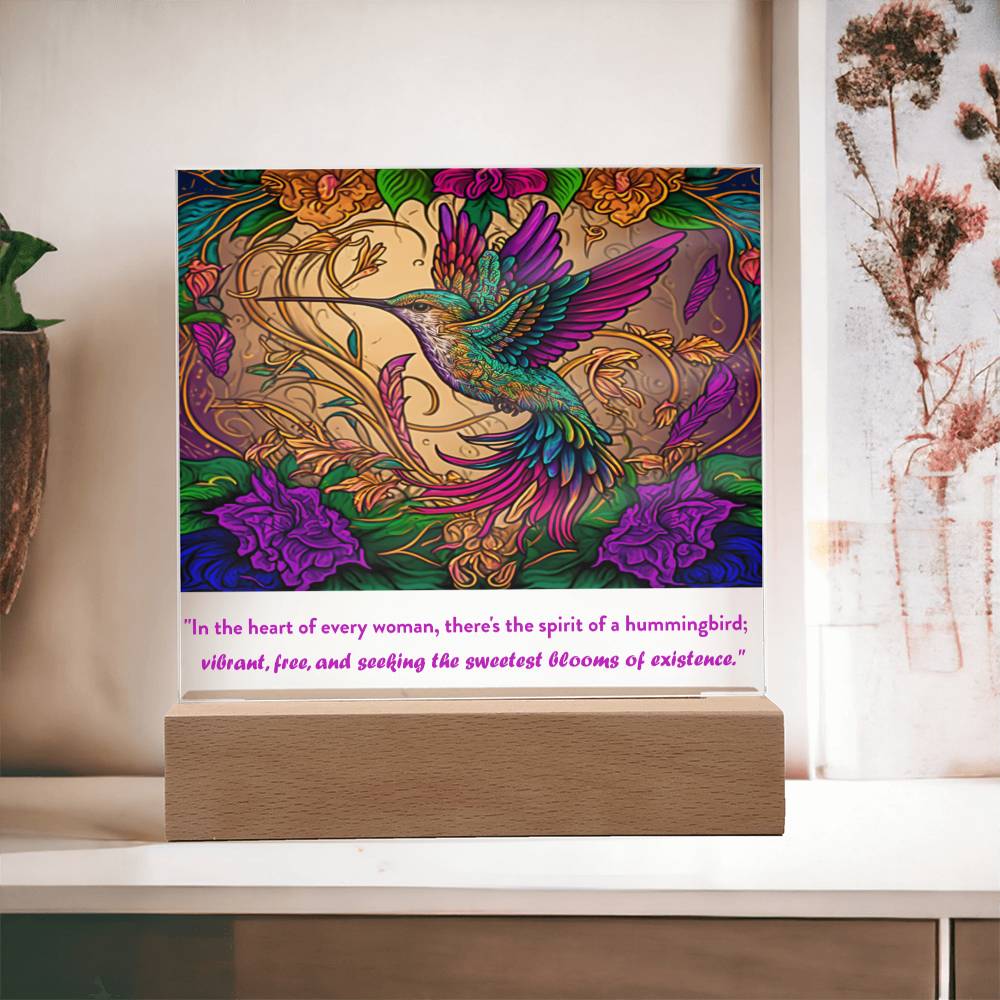 Hummingbird Acrylic Plaque - Crystallized Collective