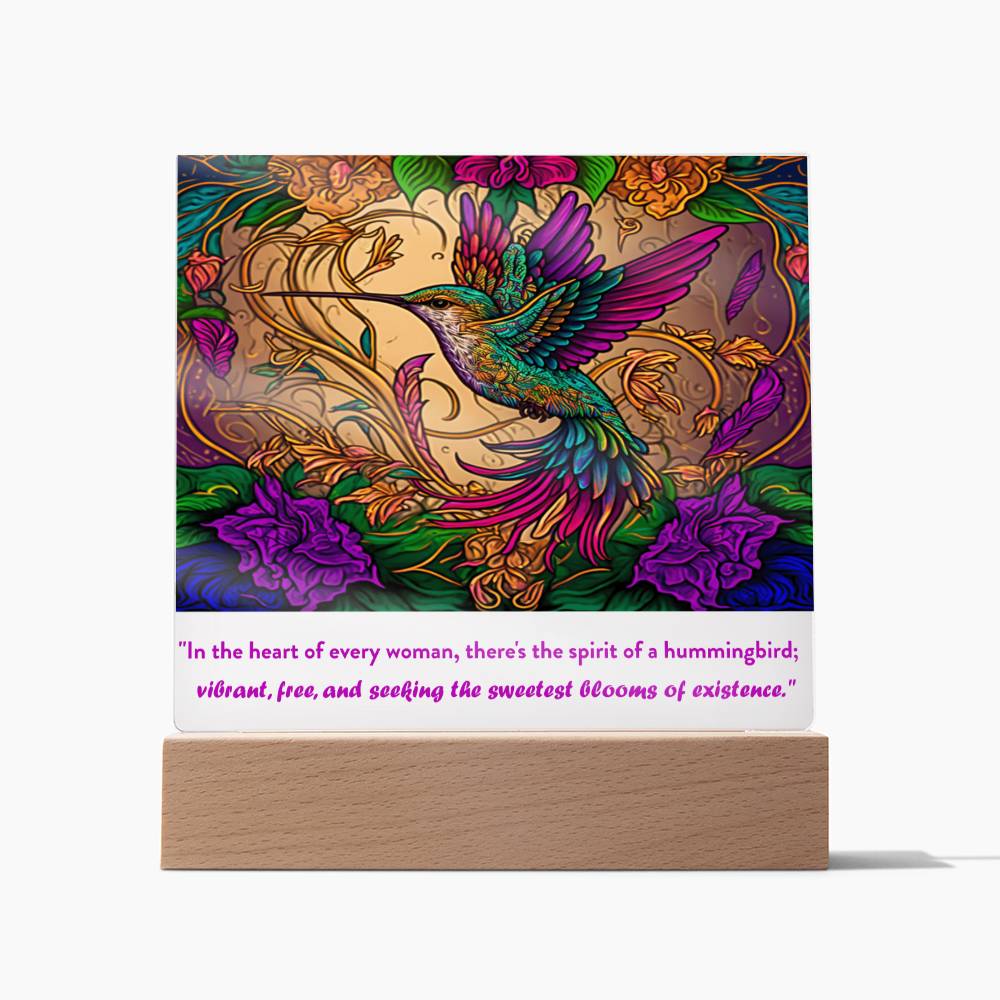 Hummingbird Acrylic Plaque - Crystallized Collective