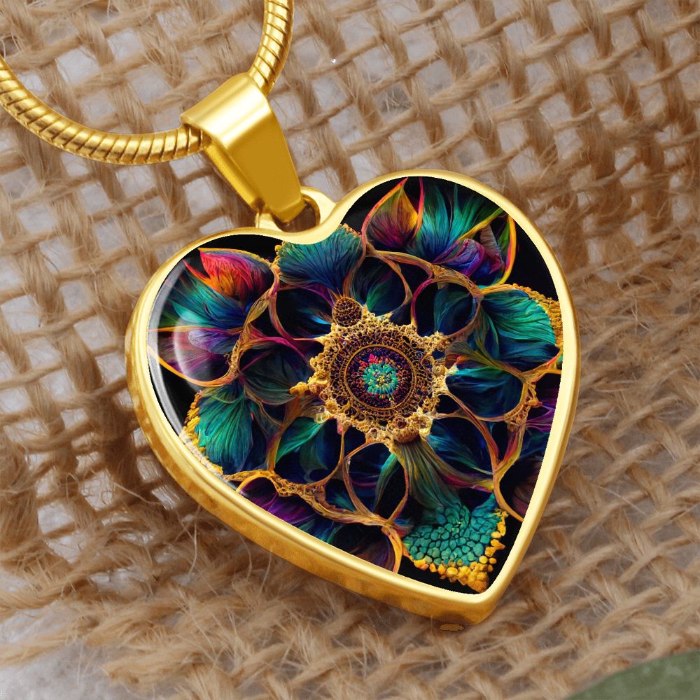 Luck Symbol Heart Necklace - Crystallized Collective