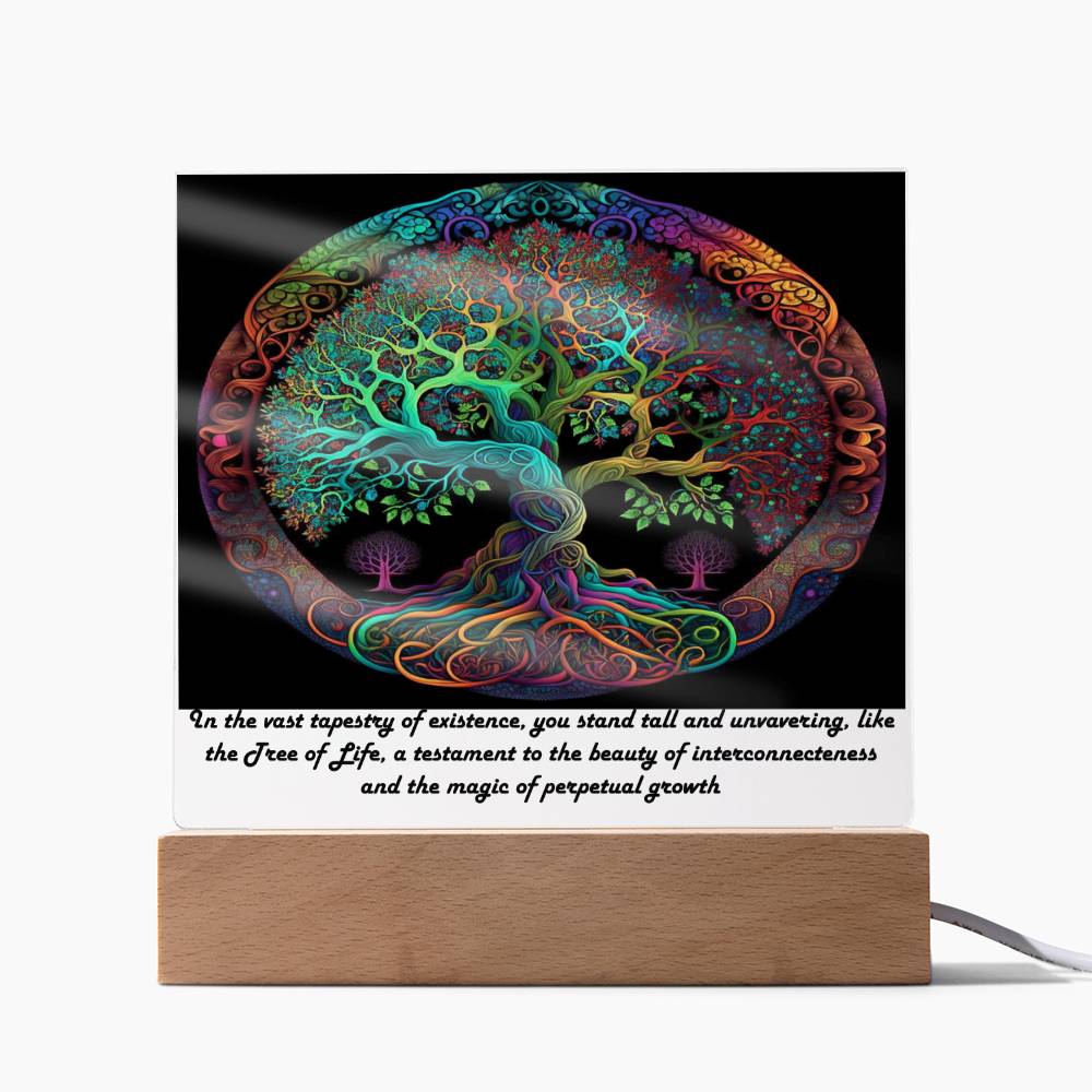 Psychedelic Tree of Life Acrylic Plaque - Crystallized Collective
