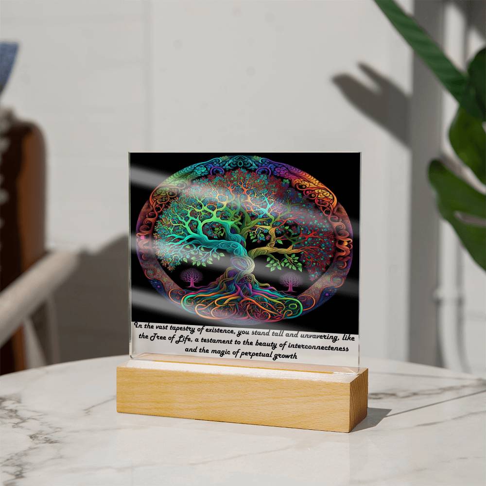 Psychedelic Tree of Life Acrylic Plaque - Crystallized Collective