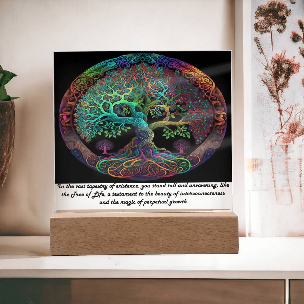 Psychedelic Tree of Life Acrylic Plaque - Crystallized Collective