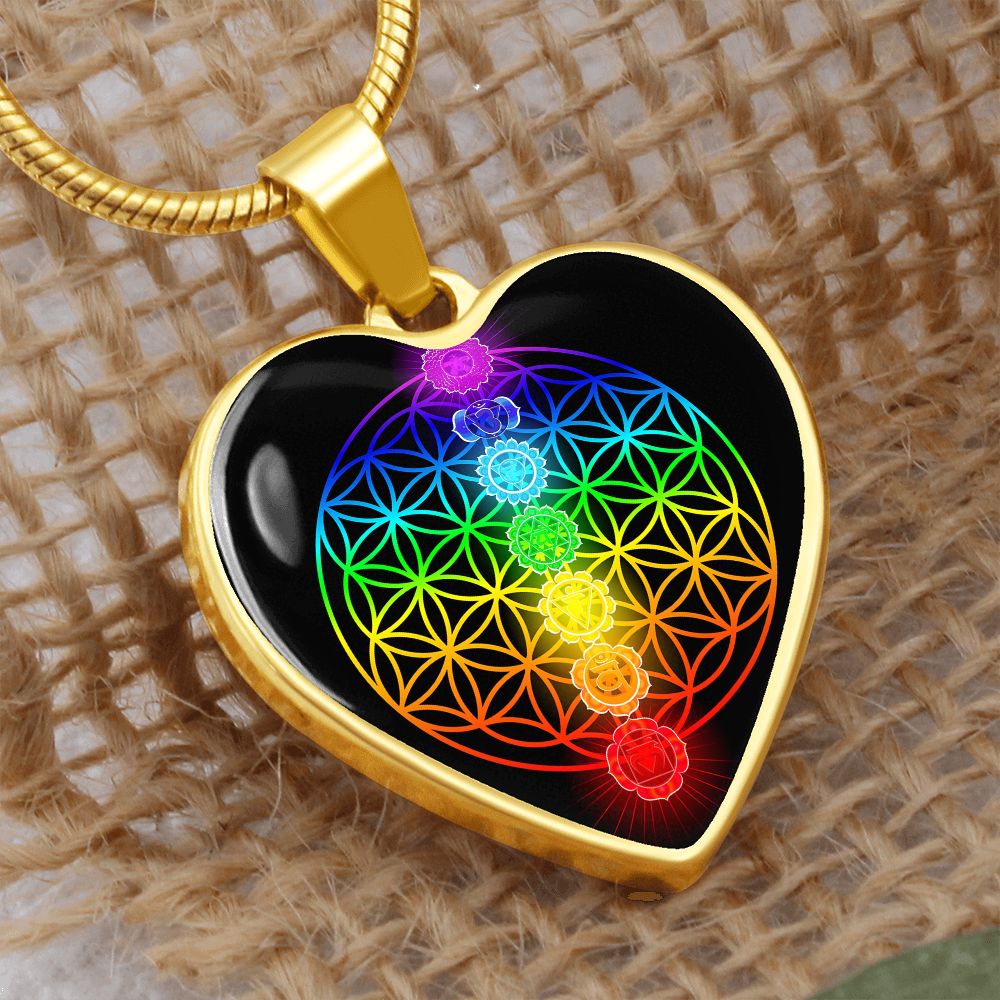Sacred Chakras Heart Necklace - Crystallized Collective