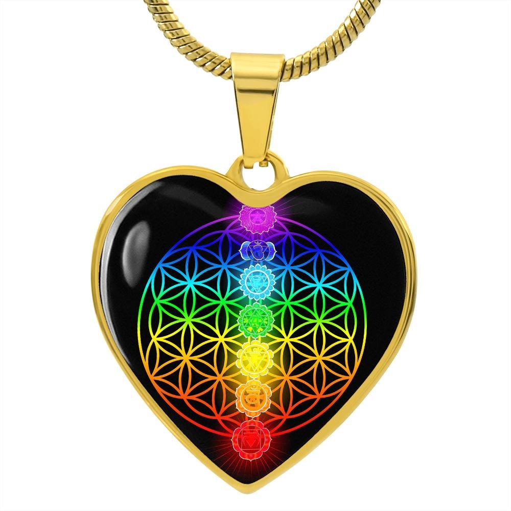 Sacred Chakras Heart Necklace - Crystallized Collective