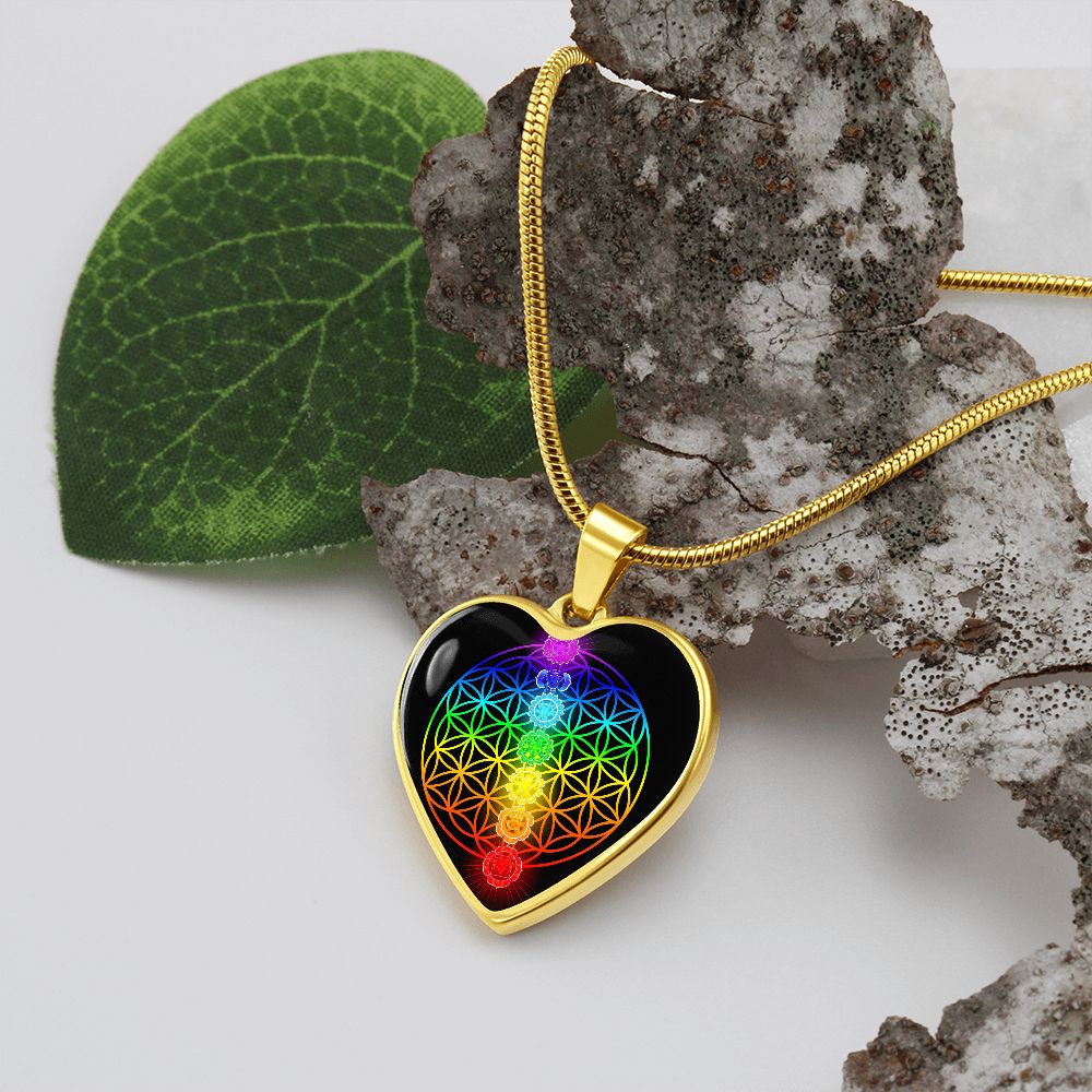 Sacred Chakras Heart Necklace - Crystallized Collective