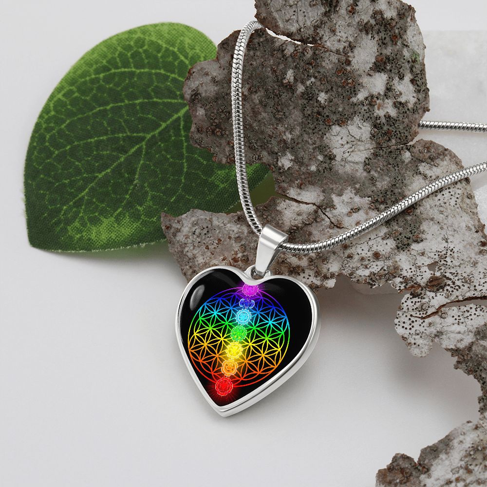 Sacred Chakras Heart Necklace - Crystallized Collective