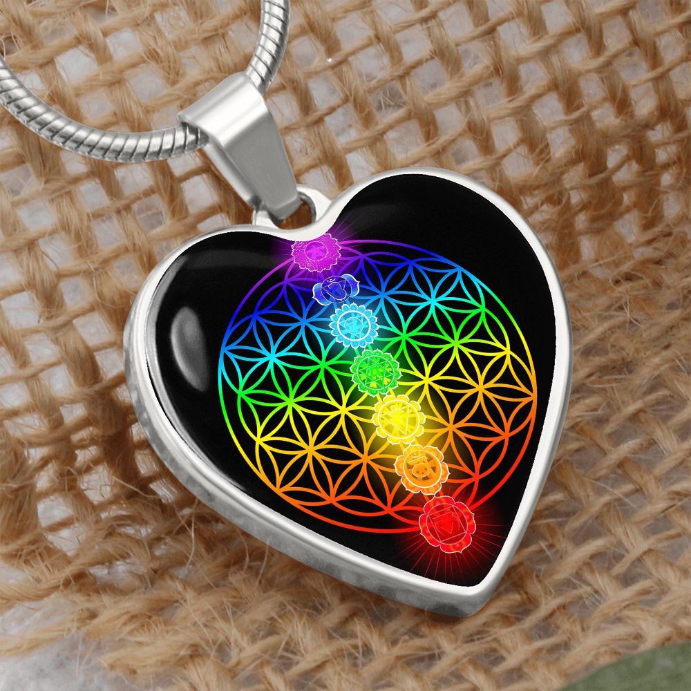 Sacred Chakras Heart Necklace - Crystallized Collective