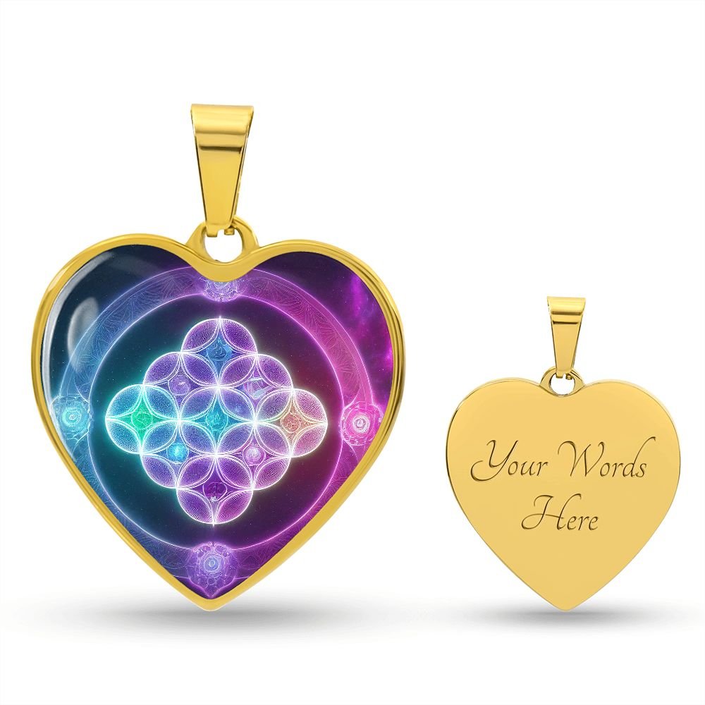 Sacred Geometry 1 Heart Necklace - Crystallized Collective