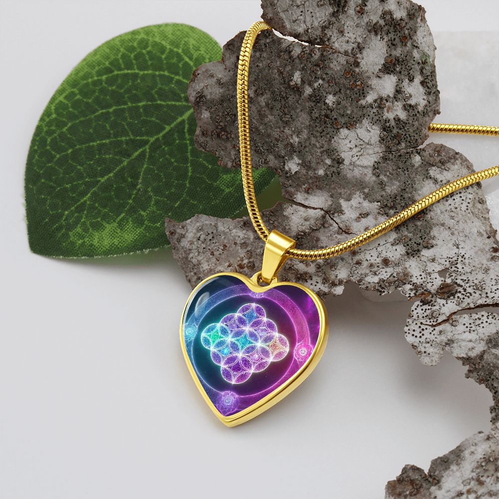 Sacred Geometry 1 Heart Necklace - Crystallized Collective