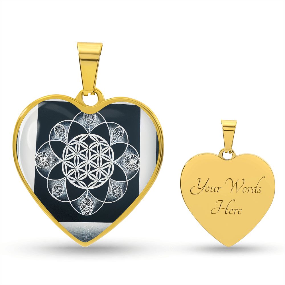 Sacred Geometry Heart Necklace - Crystallized Collective