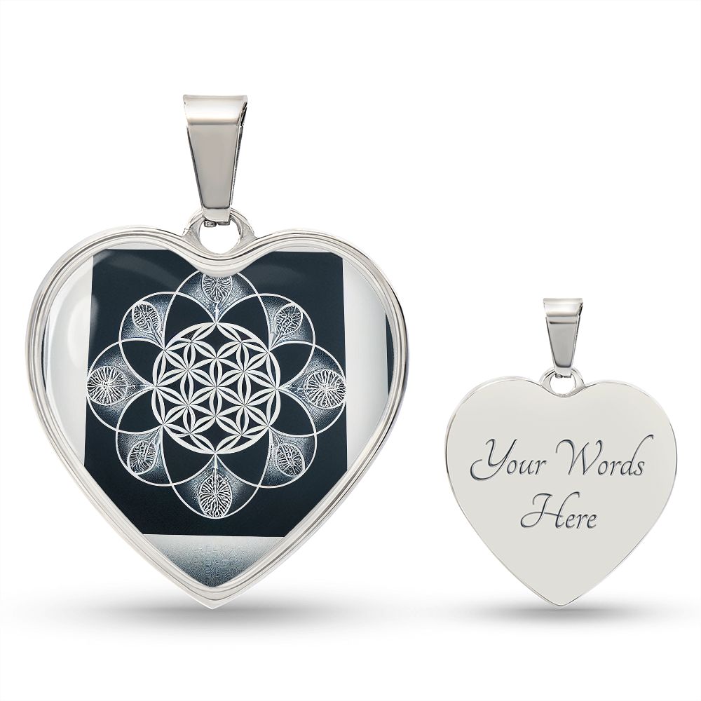 Sacred Geometry Heart Necklace - Crystallized Collective