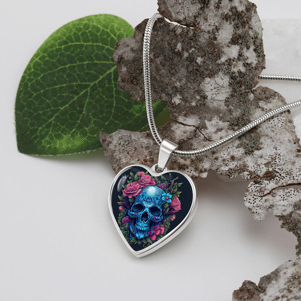 Skull and Flowers Necklace - Crystallized Collective