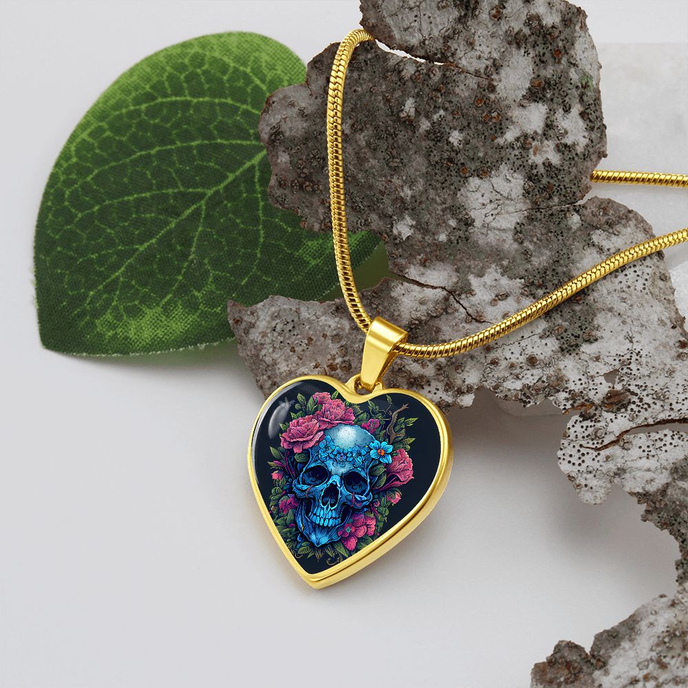 Skull and Flowers Necklace - Crystallized Collective