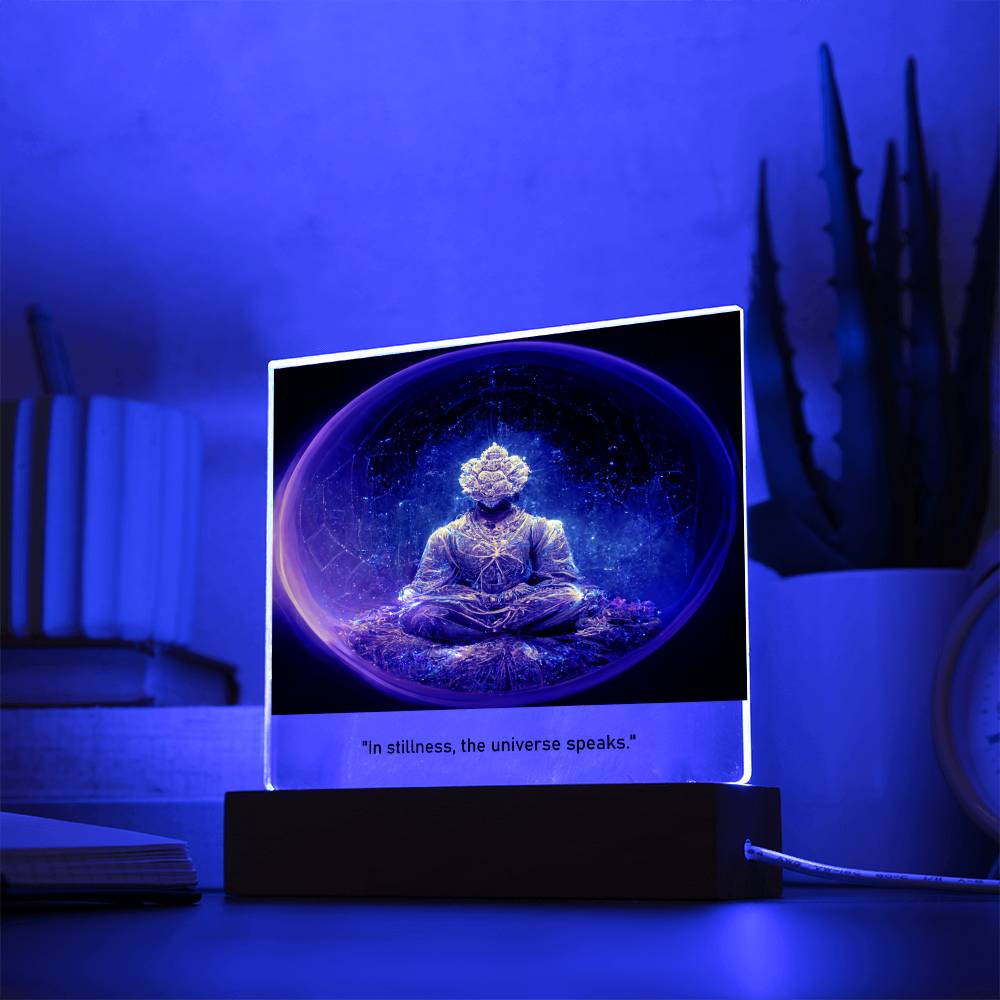 Stillness Speaks Acrylic Plaque - Crystallized Collective