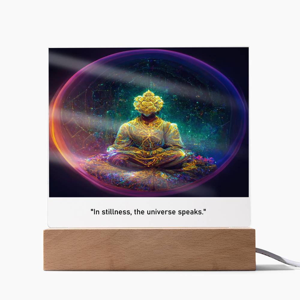 Stillness Speaks Acrylic Plaque - Crystallized Collective