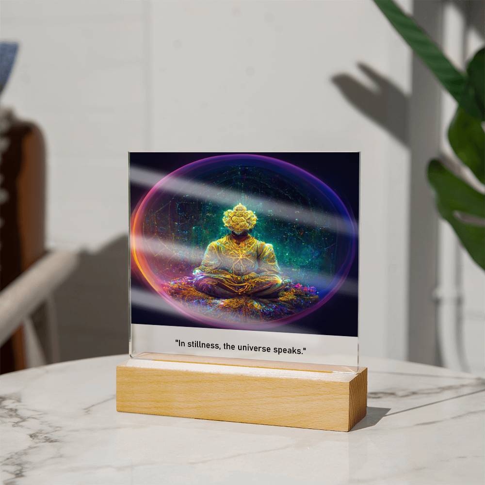Stillness Speaks Acrylic Plaque - Crystallized Collective