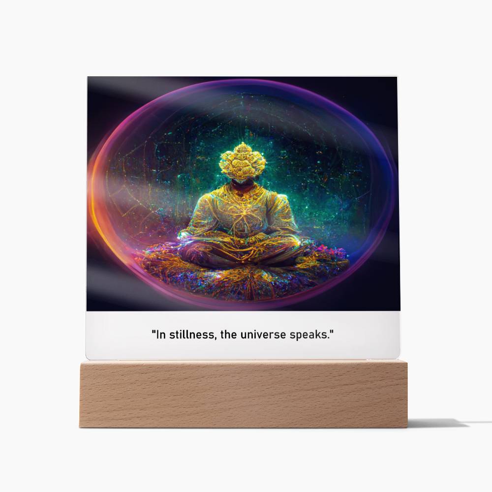 Stillness Speaks Acrylic Plaque - Crystallized Collective