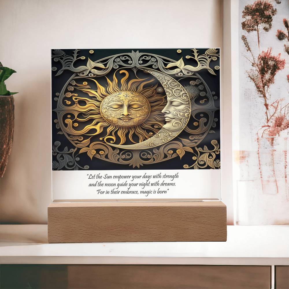 Sun and Moon Magic Quote Acrylic - Crystallized Collective