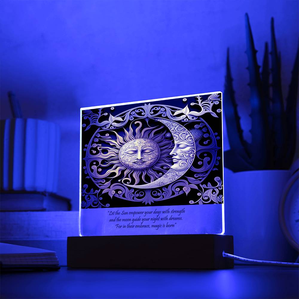 Sun and Moon Magic Quote Acrylic - Crystallized Collective