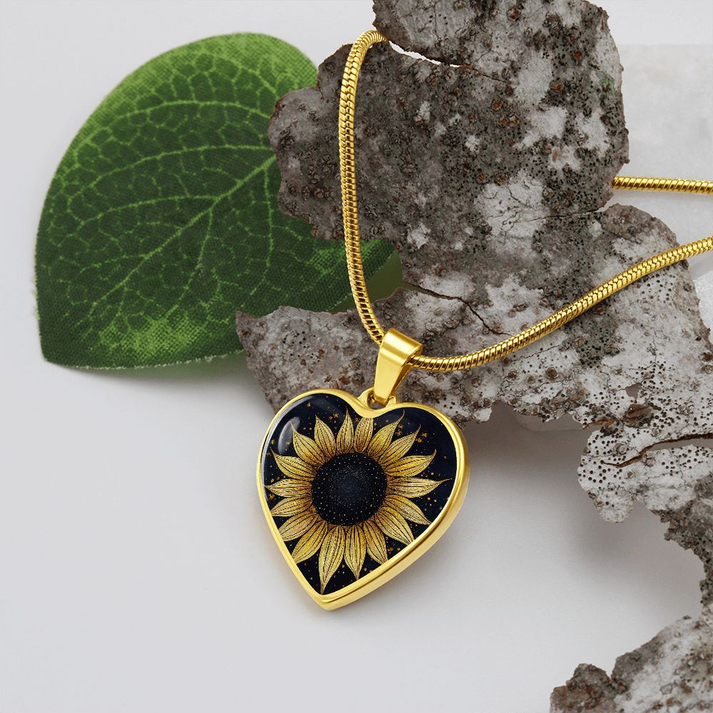 Sunflower Heart Necklace - Crystallized Collective