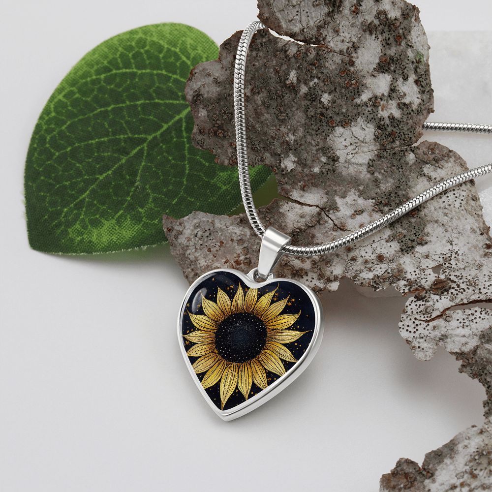 Sunflower Heart Necklace - Crystallized Collective