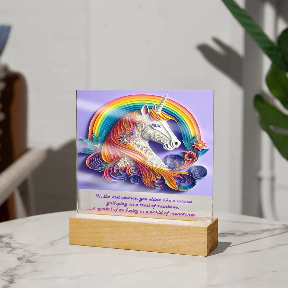 Unicorn Acrylic Plaque - Crystallized Collective