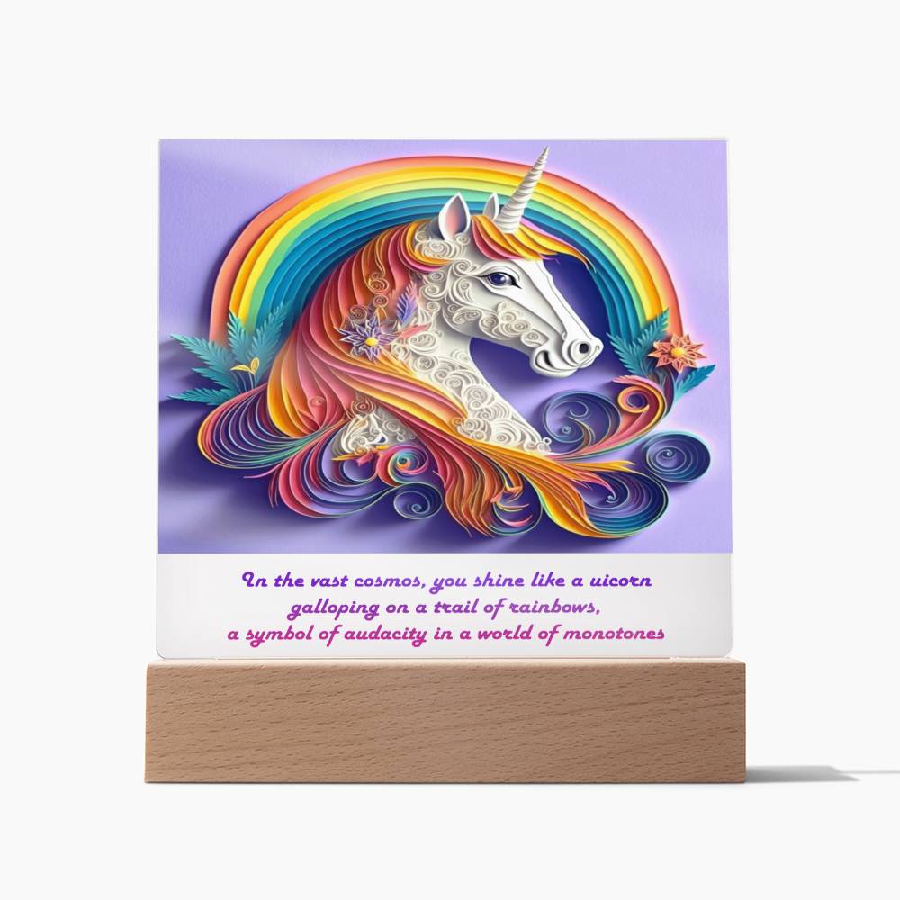 Unicorn Acrylic Plaque - Crystallized Collective