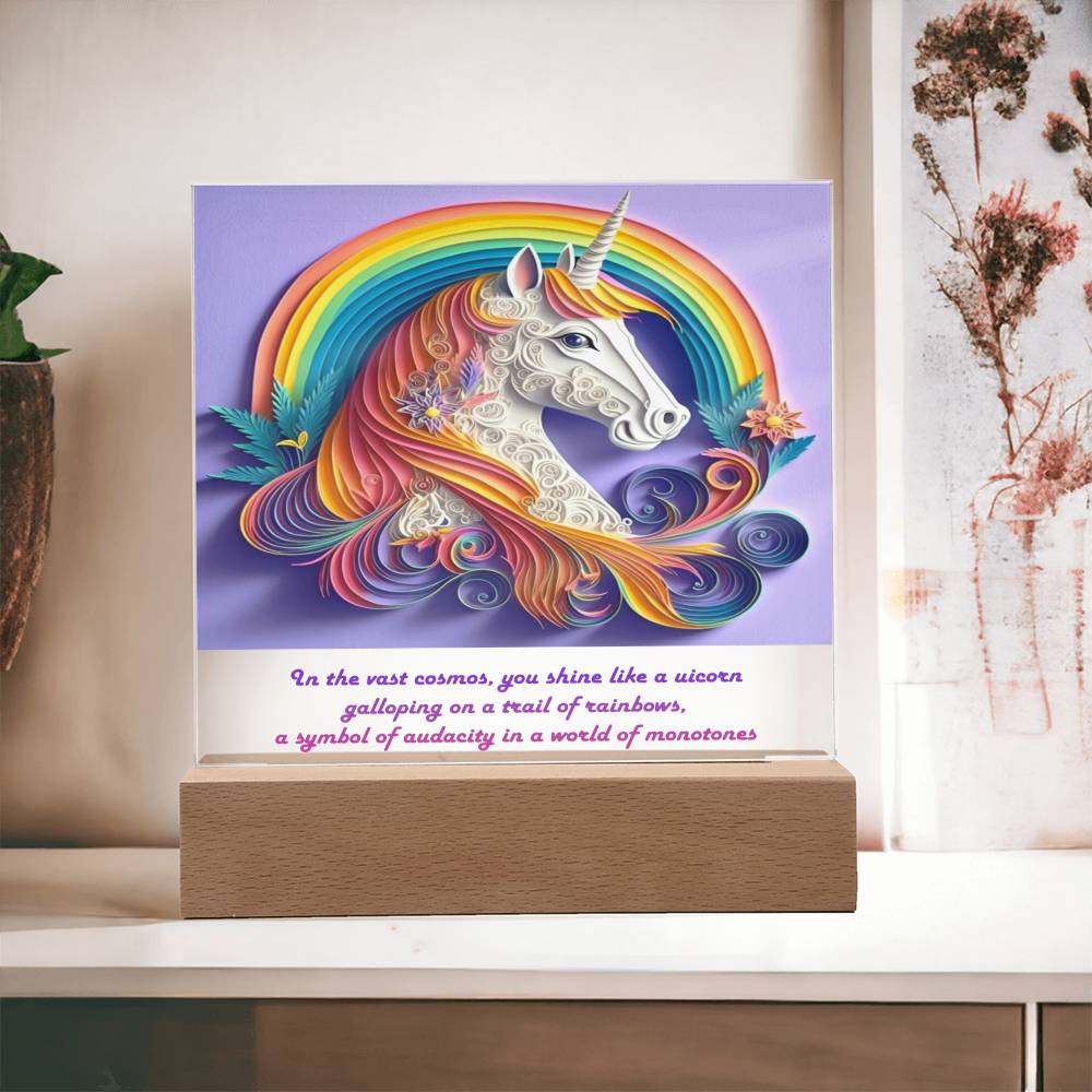 Unicorn Acrylic Plaque - Crystallized Collective
