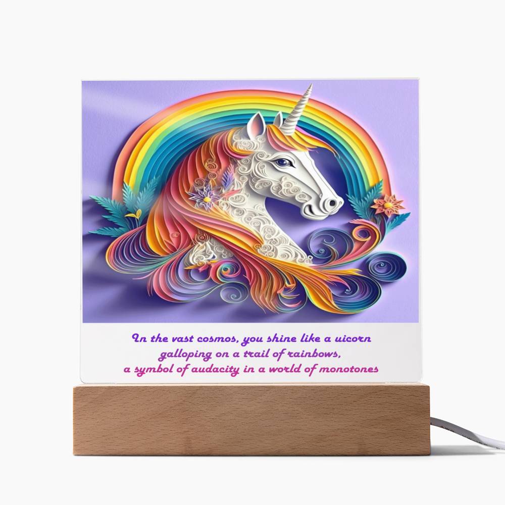 Unicorn Acrylic Plaque - Crystallized Collective