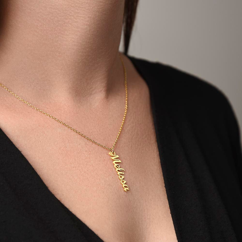 Vertical Name Necklace - Crystallized Collective