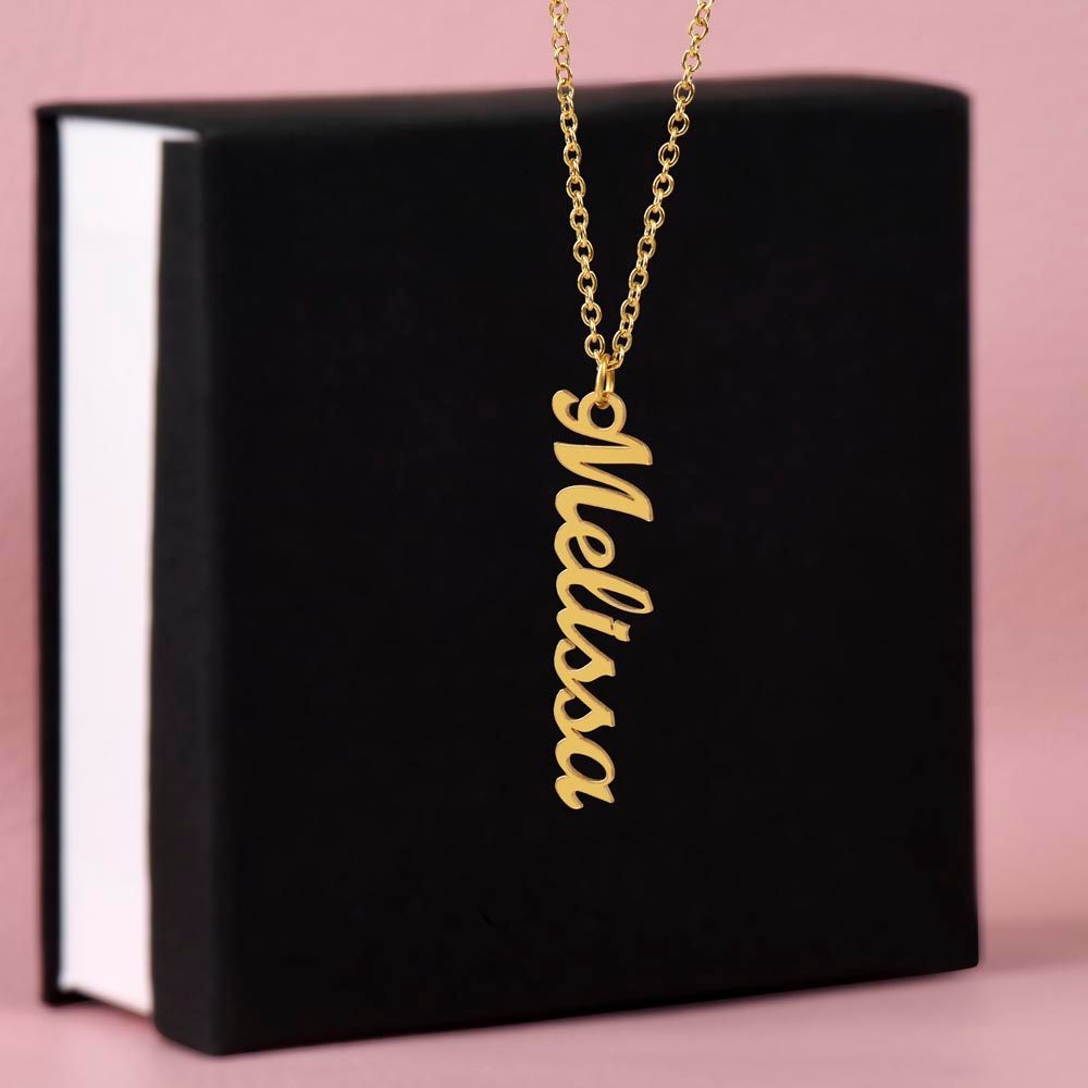 Vertical Name Necklace - Crystallized Collective