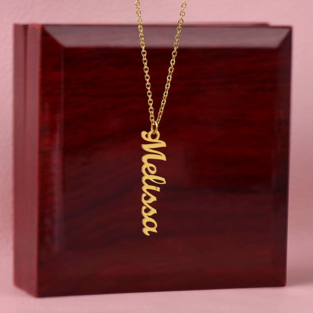 Vertical Name Necklace - Crystallized Collective